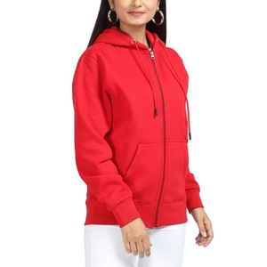 High Quality Women Zipper <b>Hoodies</b> With Durable Fabric Neat <b>Stitching</b> And Comfortable Structure Suitable For Retail Apparel - Product Image 4