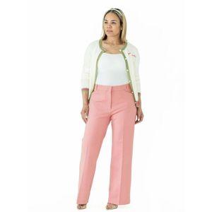 Pantalones de Punto AKA Ponte para Mujer, Cintura Alta, Pierna Recta, Rosa Verde, Elásticos, Formales, Casuales, Ropa Griega para Hermandades - Product Image 5