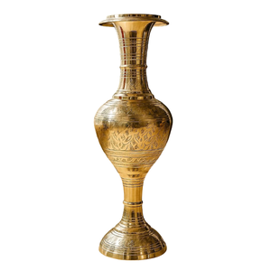 High Quality Brass Vintage Arabic Flower <b>Vase</b> <b>Engraved</b> With Polish Finished For Tabletop Home Decor And Table Decoration - Product Image 2