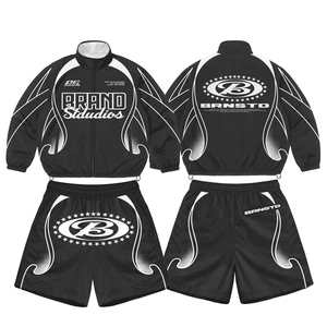 Conjunto Deportivo Unisex de la Marca Studios, Amarillo, Manga Larga con Cierre, Secado Rápido, Poliéster, Pantalones Cortos de Verano, Corte Regular - Product Image 6