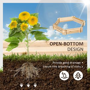 Fioriera Esagonale per Erbe Aromatiche # Aiuola rialzata senza viti 39x36 piedi # Design Classico # Motivo Quadrato # Funzione di irrigazione # Fioriere da Esterno - Product Image 4