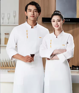 Conjunto de Uniforme de Chef de Manga Larga con Logotipo Impreso, Ropa de Trabajo para Repostería, Hotel, Catering, Cocina Occidental, Cafetería - Product Image 1