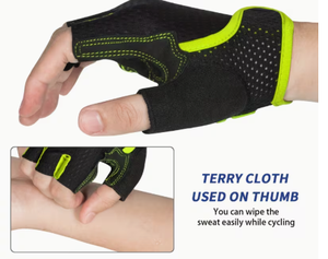 Gants de sport sans doigts personnalisés avec logo imprimé, antidérapants, durables, pour l'entraînement sportif, haute qualité, unisexe, vente en gros - Product Image 2
