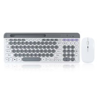 Kit Keyboard & Mouse Nirkabel BT Dual Mode Keyboard Ringkas untuk iPad Tablet Laptop Multi-Sistem iOS Android Windows Mac Office