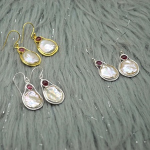 Pink Tourmaline Gemstone <b>Clip</b>-<b>on</b> <b>Earrings</b> 925 Sterling Silver <b>Gold</b> Plated Luxury Party Women's Jewelry June October Birthstone - Product Image 5