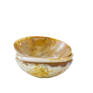 ชามสลัดฮอร์นพร้อมเซิร์ฟเวอร์,ชามเขาบัฟฟาโลพร้อมช้อนสำหรับใส่สลัดผลไม้ - Product Image 1