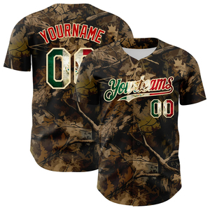 Custom Printed Camo Baseball Jersey Breathable Athletic 100% Polyester Short Sleeve All Seasons - Product Image 3