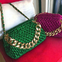 Pochette de soirée de luxe en crochet métallique avec bandoulière unique, étanche, capacité 1-1,9 L, unisexe