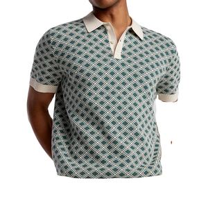 Polo pour hommes T-shirt d'été à manches courtes décontracté affaires jeunesse coupe ample grande taille tricoté golf vente en gros - Product Image 1