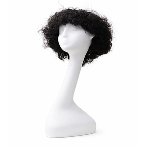 HairOriginals Indian Remy Human Hair Natural Color Dark Brown Curly <b>Bob</b> <b>Wig</b> | Short Curly Non-Lace <b>Wig</b> 130% Density - Product Image 1