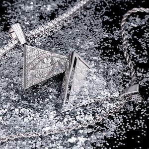 จี้สร้อยคอผู้ชายแบบฮิปฮอปประดับเพชรโมอิสซาไนต์รูปดวงตาแห่งฮอรัส ดีไซน์หรูหราเคลือบทองคำ - Product Image 2