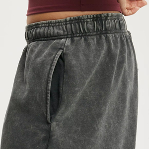Shorts délavés à l'acide pour femmes en coton, style décontracté d'été, streetwear et joggers - Product Image 1