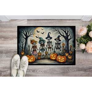 Felpudo de Calacas Skeletons Spooky Halloween antideslizante lavable de pila baja 24H X 36W para puerta Delantera de entrada interior y exterior - Product Image 2