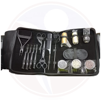 Kit d'outils professionnel pour extensions de cheveux Remy péruviens, en acier inoxydable de qualité chirurgicale, avec machine double pour pose de mèches