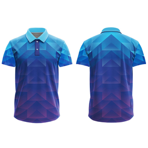 Maillot de cricket respirant 100 % polyester léger de haute qualité pour hommes adultes, grande taille, manches courtes, anti-humidité - Product Image 1