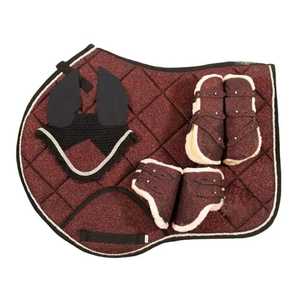 Wholesale STYLO INTERNATIONAL Stylish <b>Equestrian</b> Dressage Saddle Pad Leather Material Polycotton Lining Custom Fit for Horses - Product Image 1