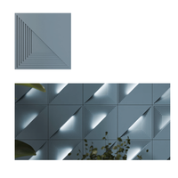Panel Dinding Batu 3D Modern Anti Air 12mm, Promo Panas, untuk Eksterior/Interior Bangunan, Panel Ubin Datar untuk Kamar Mandi