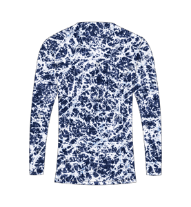 เสื้อยืดแขนยาวลายพรางสีน้ำเงินขาวสำหรับผู้ชาย พิมพ์ลายตามสั่ง ระบายอากาศได้ดี เหมาะสำหรับการล่าสัตว์ ตกปลา ออกกำลังกาย เล่นกีฬา และฝึกซ้อม - Product Image 3
