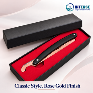 Rasoir droit professionnel pliable avec logo personnalisé, emballage de luxe en coffret cadeau - Product Image 6