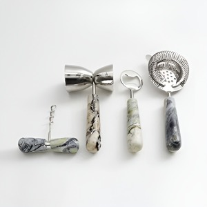 Handmade <b>Bar</b> Set White Marble Handle Stainless Steel <b>Bar</b> <b>Tool</b> Set Unique Inexpensive Wine Spatula <b>bar</b> Accessories - Product Image 2
