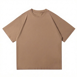 Camiseta de Algodón de Lujo de Nuevo Diseño, Corte Holgado Unisex, Personalizada, Estilo Urbano, Hombros Caídos, para Hombre, de Gran Gramaje - Product Image 5