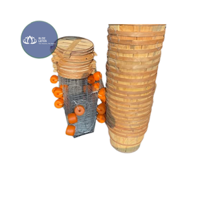 ตะกร้าไม้ทรงกลมธรรมชาติสำหรับเก็บของ ขายดี - Product Image 1