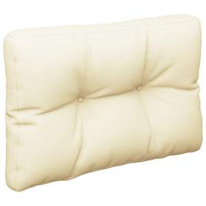 Fabric <b>Pallet</b> <b>Cushion</b> Cream 23.6\"x15.7\"x4.7\" Seat <b>Cushions</b> & Pillow - Product Image 4