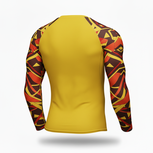 Cheapest Customized <b>Men</b> Crew Neck Long Sleeve BJJ MMA Jiu Jitsu <b>Compression</b> <b>Shirt</b> Rashguard Sublimation printed Rash Guard - Product Image 5