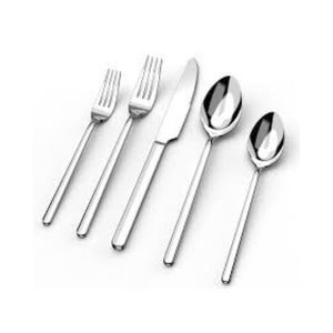 Ensemble de couverts élégants en acier inoxydable pour la salle à manger, comprenant cuillère, fourchette et couteau, vaisselle de cuisine élégante, finition durable - Product Image 1