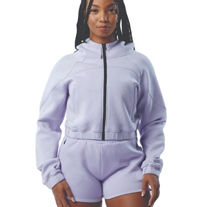 Sudadera con capucha y Top corto informal para mujer con logotipo personalizado estampado para la temporada de invierno 2025 - Product Image 1