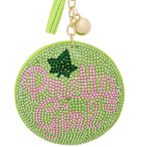 Porte-clés rembourré vert pour femme, joli accessoire de mode pour sac, porte-clés en peluche douce, cadeau décoratif - Product Image 5