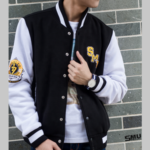 Letterman Custom Wool Cotton Varsity Slim Fit <b>Jackets</b> Men Quilted Baseball <b>Winter</b> Bomber Casual Style Stand Collar Embroidery - Product Image 3