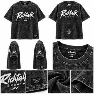 Impression DTG, personnalisez votre design, photos, t-shirt pour homme à manches courtes, été, style vintage lavé, style hip hop, 100% coton - Product Image 6