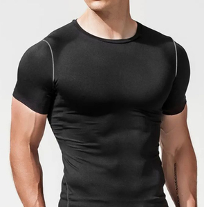 <b>Customized</b> <b>Design</b> Logo Solid <b>Compression</b> Gym T-<b>Shirt</b> for Men Wholesale Breathable Quick Dry Lightweight Best Selling OEM Size - Product Image 1