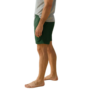 Shorts pour hommes personnalisés de couleur verte, cordon de serrage, taille élastique, séchage rapide, shorts décontractés, Bermuda, tissu 100% polyester, shorts de bain - Product Image 3