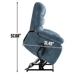 Poltrona Reclinabile Elettrica a Doppio Motore con Posizioni Infinite, Capacità 350 LBS, Funzione di Massaggio e Riscaldamento, Estensibile, di Power Remo - Product Image 4