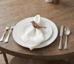 Anillo para Servilletas con Forma de Pájaro en Madera Natural, Accesorio Rústico para Decoración de Mesa, para una Presentación Elegante - Product Image 3