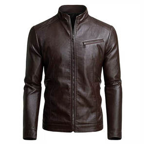 <b>SMART</b> SHINE ENTERPRISES <b>Men</b> Premium Leather <b>Jacket</b> Soft Comfortable Full Zip Casual Durable Regular Fit Winter Breathable Quick - Product Image 1