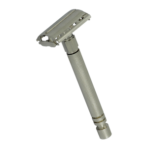 Classic Men's Luxury Safety <b>Razor</b> with Adjustable Mild Hair Removal for Face & <b>Bikini</b> Areas Single Blade Stainless Steel - Product Image 4