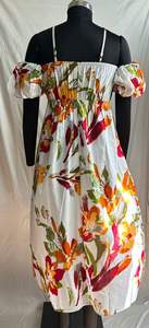 Vestido casual midi de verano con mangas abullonadas y corte holgado para mujer, ideal para el verano. Compre directamente de proveedor indio a precio mayorista. - Product Image 2