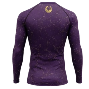Ensemble de vêtements de sport pour homme, manches longues et leggings, performance active, compression, fitness, entraînement, gym, sportswear, athlétique, violet - Product Image 5