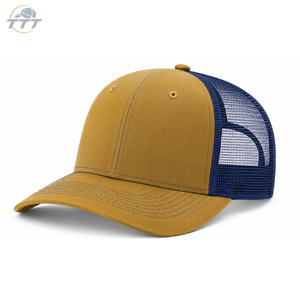 Casquette Trucker Marron et Blanche à 6 Panneaux Personnalisée en Gros – Fabrication Vietnamienne OEM ODM – Casquette Snapback en Maille - Product Image 3