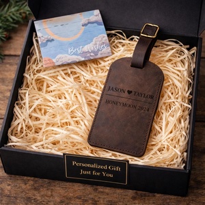 Etiquetas de Equipaje de Cuero de Grano Completo Personalizadas con Cubierta de Privacidad, Etiquetas de Nombre para Maletas, Etiquetas de Viaje Personalizadas Nuevas LMP-0214 - Product Image 4