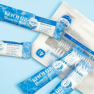 Rouleau de douche OEM/ODM AIRREVE KoolUp Body Refresh Lot de 4 lingettes de voyage à séchage rapide pour le visage et le corps pour un refroidissement et un rafraîchissement instantanés - Product Image 1