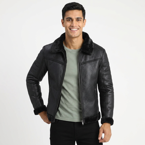 New Leather Motorcycle <b>Jacket</b> High Quality <b>Men's</b> Leather <b>Jackets</b> Distressed <b>Men</b> Fashionable Custom Leather <b>jacket</b> for <b>men</b> - Product Image 4