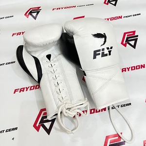 Guantes de Boxeo de Cuero Auténtico con Cordones, Diseño Personalizado Rojo y Negro, Protección UV de Alta Calidad, para Combate Profesional, Gran Venta - Product Image 2
