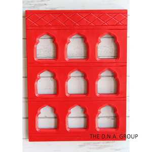 Red Staircase <b>Wooden</b> Jharokha Photo <b>Frame</b> Handcrafted Wood <b>Frames</b> Collection - Product Image 3