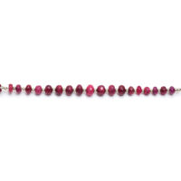 Perles Rondelles Facettées Rose en Rubis Naturel Faites à la Main de Qualité Supérieure pour la Fabrication de Bijoux et la Mode Féminine (Vente en Gros)