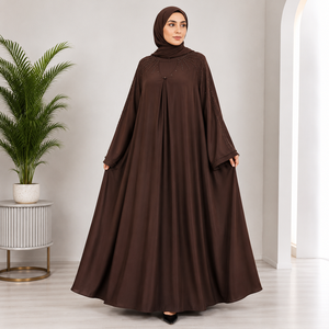 Abaya plissée de luxe de Dubaï, Kaftan Maxi, Abaya ample plissée, Abaya de luxe minimaliste, Abaya de luxe à plis froncés - Product Image 2