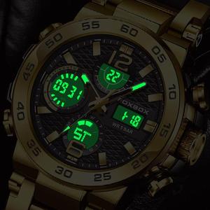 <span class=keywords><strong>Orologio</strong></span> da <span class=keywords><strong>uomo</strong></span> LIGE FB0033 al quarzo con cinturino in silicone, display <span class=keywords><strong>digitale</strong></span> e <span class=keywords><strong>analogico</strong></span> a LED, <span class=keywords><strong>orologio</strong></span> sportivo da polso impermeabile con lancette luminose - Product Image 3